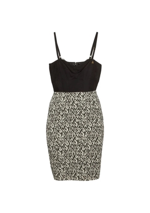 Elisabetta Franchi abstract-print bustier mini dress - Black