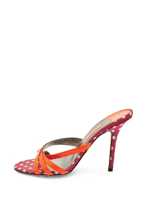 Gina criss-cross strap sandals - Red