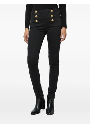 Balmain Pre-Owned distressed skinny jeans - Black