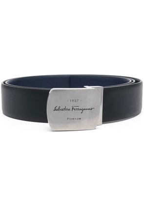 Ferragamo logo-buckle leather belt - Black