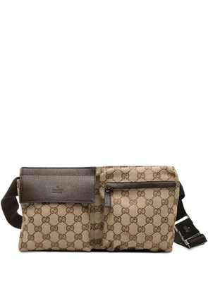 Gucci Pre-Owned 2000-2015 GG Canvas Double Pocket belt bag - Neutrals