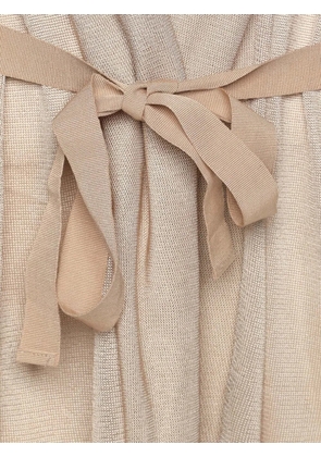 Roberto Cavalli Vintage stretch-knit belted cardigan - Neutrals