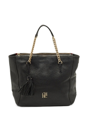 Carolina Herrera Vintage tassel-detail tote bag - Black