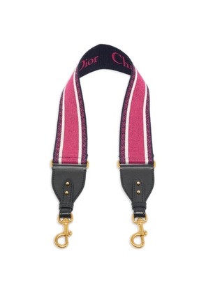 Christian Dior Pre-Owned logo-embroidered shoulder strap - Blue