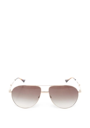 Gucci Pre-Owned Pilot-frame sunglasses - Gold