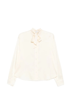 Forte Forte tie-neck button-up shirt - Neutrals