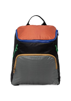 Benetton colour-block ripstop backpack - Black