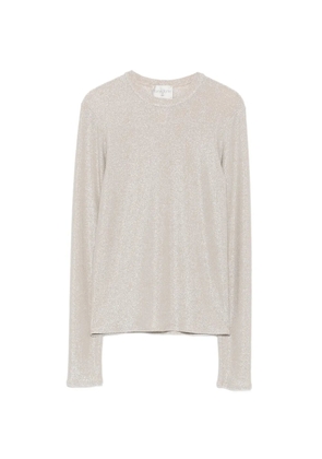 Forte Forte glitter-effect long-sleeve T-shirt - Silver