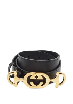 Gucci Pre-Owned Zumi Interlocking G Horsebit belt - Black