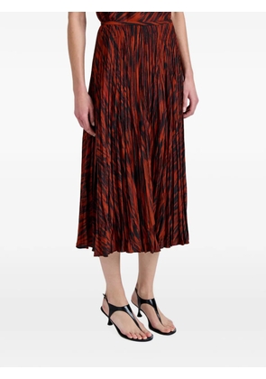 Proenza Schouler White Label Runa skirt in printed soft twill - Brown
