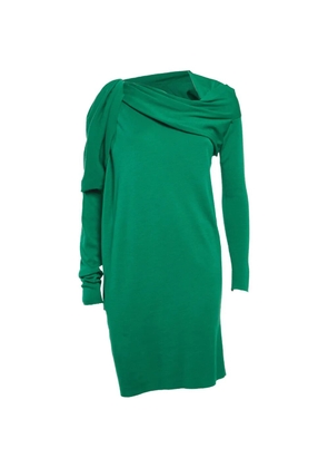 Lanvin Pre-Owned long-sleeved draped mini dress - Green