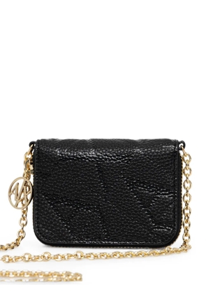 Armani Exchange logo-plaque chain-strap wallet - Black