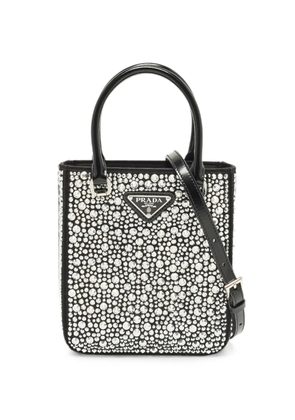 Prada Pre-Owned small Panier crystal-embellished tote bag - Silver