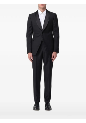 Emporio Armani shawl-lapel virgin-wool suit - Black