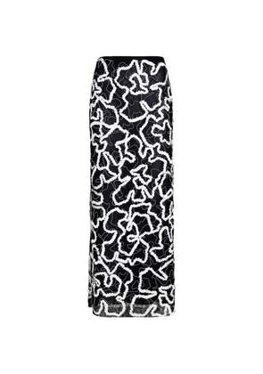Proenza Schouler Maite skirt in sequin embroidery lace - Black