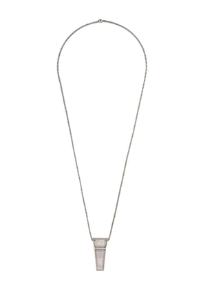 Rick Owens Trunk-pendant quartz necklace - Silver