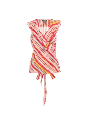 Polo Ralph Lauren Vintage stripe-pattern sleeveless cotton blouse - Pink