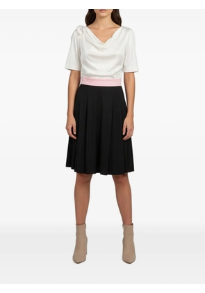 Louis Vuitton Pre-Owned bow-detail cowl-neck mini dress - Black