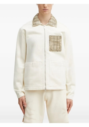 Filling Pieces Panier woven-detail zip-up jacket - Neutrals