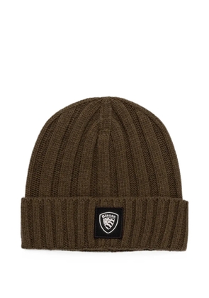 Blauer Cutter logo-patch beanie hat - Brown