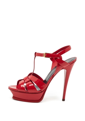 Saint Laurent Pre-Owned Tribute platform sandals - Red