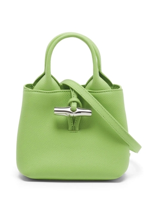 Longchamp XS Le Roseau leather tote bag - Green