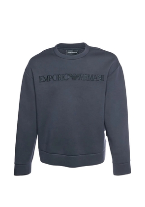 Emporio Armani Pre-Owned logo-embroidered sweatshirt - Blue