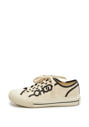 Jimmy Choo Pre-Owned Fenix lace-up fastening sneakers - Neutrals