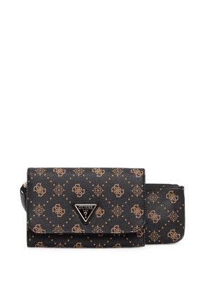 GUESS USA Silia logo-print detachable-pouch wallet - Brown