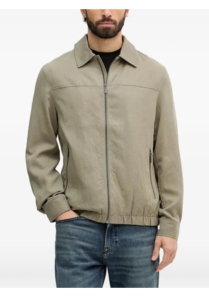 GUESS USA zip-up collared jacket - Green