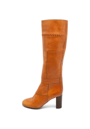 Chloé Pre-Owned patchwork knee-length boots - Neutrals