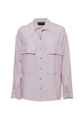 JOSEPH patch-pocket silk shirt - Purple