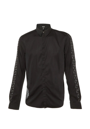 Versace Pre-Owned Greca-embroidered shirt - Black