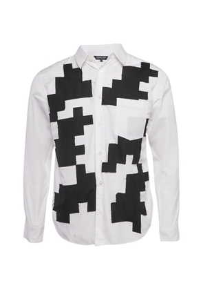 Comme Des Garçons Pre-Owned patchwork cotton shirt - White