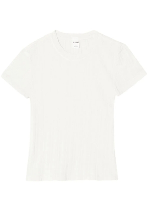 RE/DONE pointelle-knit cotton T-shirt - White