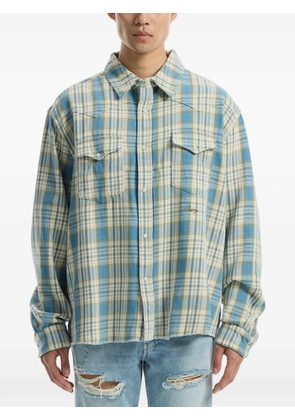 Cherry LA plaid Western shirt - Blue