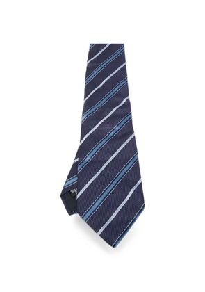 Giorgio Armani Pre-Owned striped silk tie - Blue