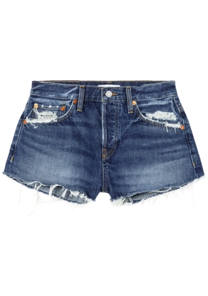 RE/DONE mid-rise denim shorts - Blue