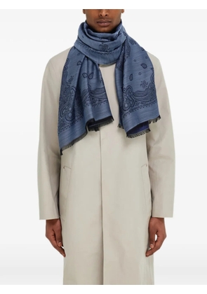Ferragamo Arabesque print stole - Blue