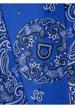 Ferragamo Arabesque print bandana - Blue