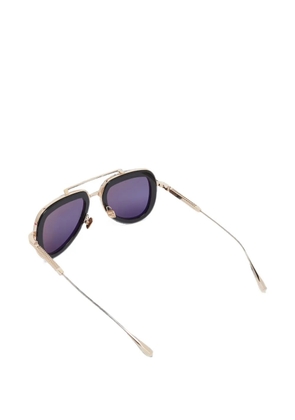 Valentino Garavani Pre-Owned VLogo pilot sunglasses - Black