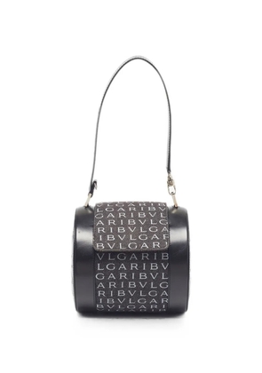 Bvlgari Pre-Owned Cylinder logo-print tote bag - Black