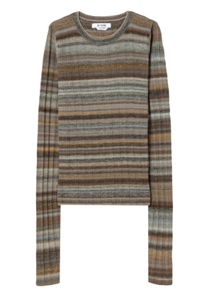 RE/DONE striped wool ribbed jumper - Grey