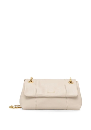 Trussardi mini Orbita logo-lettering chain-strap shoulder bag - Neutrals