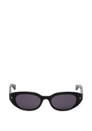 AllSaints logo-plaque oval-frame sunglasses - Black