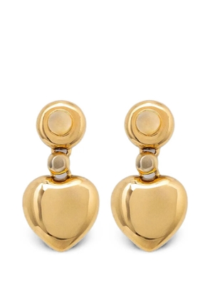 Chiara Ferragni Bold heart-pendant drop earrings - Gold