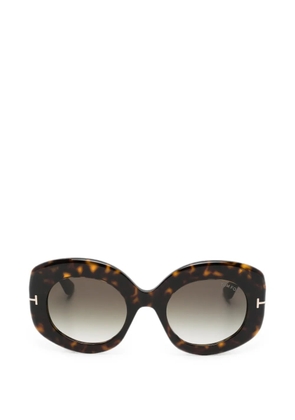 TOM FORD Eyewear Claudette round-frame sunglasses - Brown