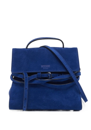 Moschino Pre-Owned Tie Me suede mini bag - Blue