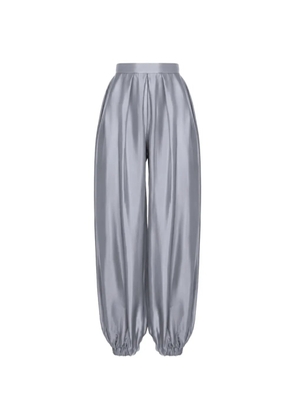 MANURÍ Bazar pleated silk trousers - Grey