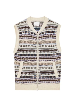 NN07 Robbie Fair Isle vest - Neutrals